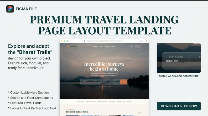 Bharat Trail - Travel Landing Page