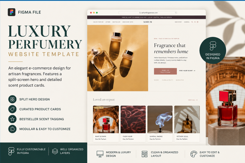 Perfume Landing Page Template