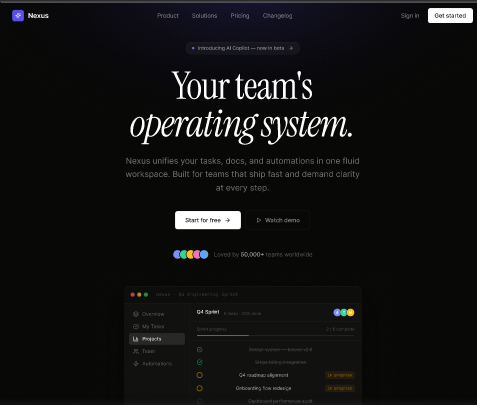 Nexus – Modern SaaS Landing Page  2