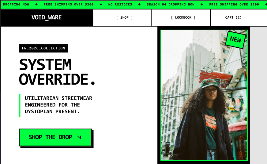 Streetwear Fashion Landing Page  2