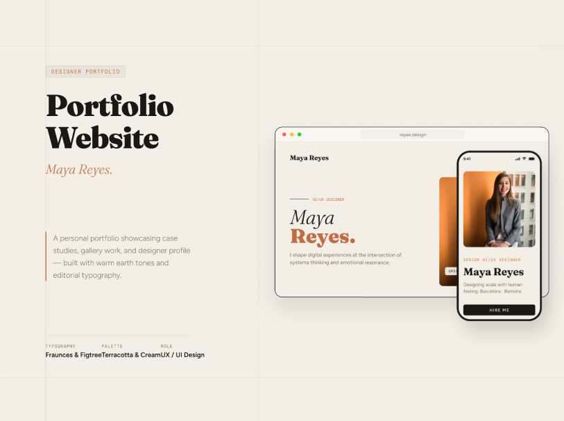 Designer Portfolio Template