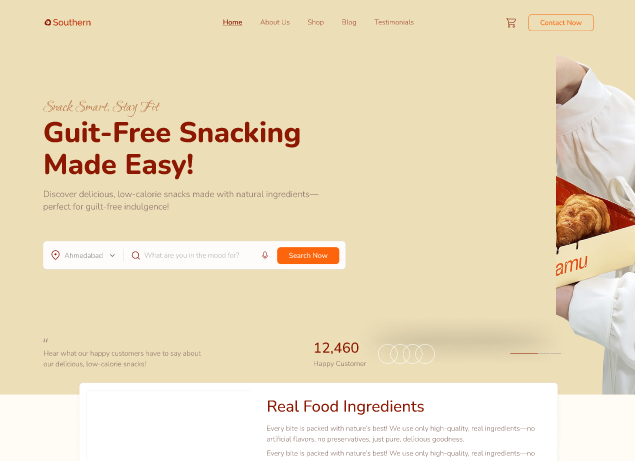 Southern Restaurant Landing Page  2