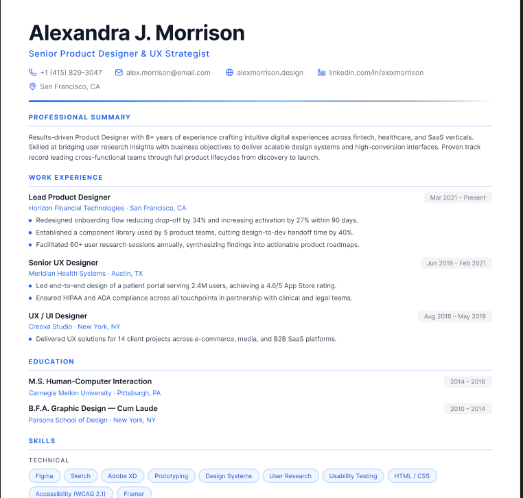 Resume Template  2