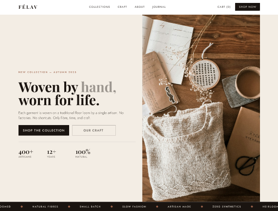 FELAV - Handicraft Landing Page Template  2