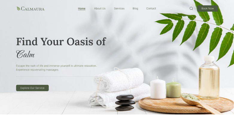 Calmaura – Wellness & Spa Website  2